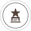 Animated star shaped trophy icon